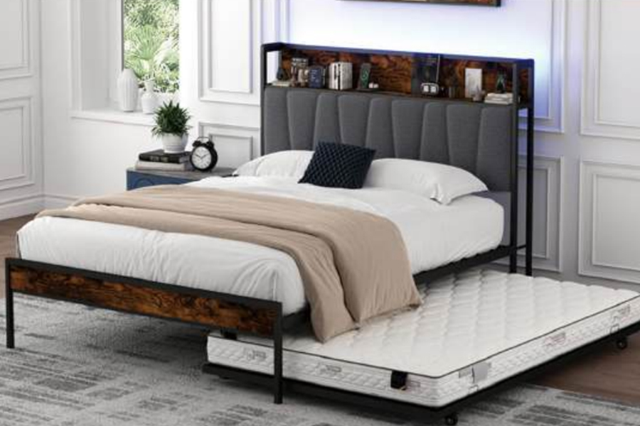 Cadre de Lit de Style Industriel 4550-1U