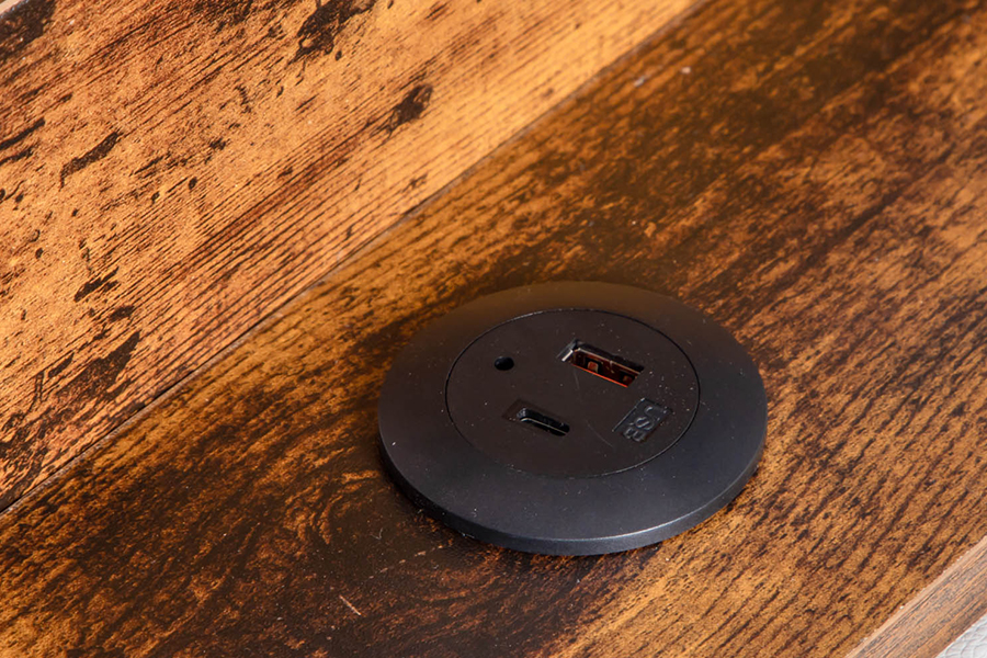 A002-1-3DU USB REMBOURRÉ Un Cadre de Lit de Tête Integrée