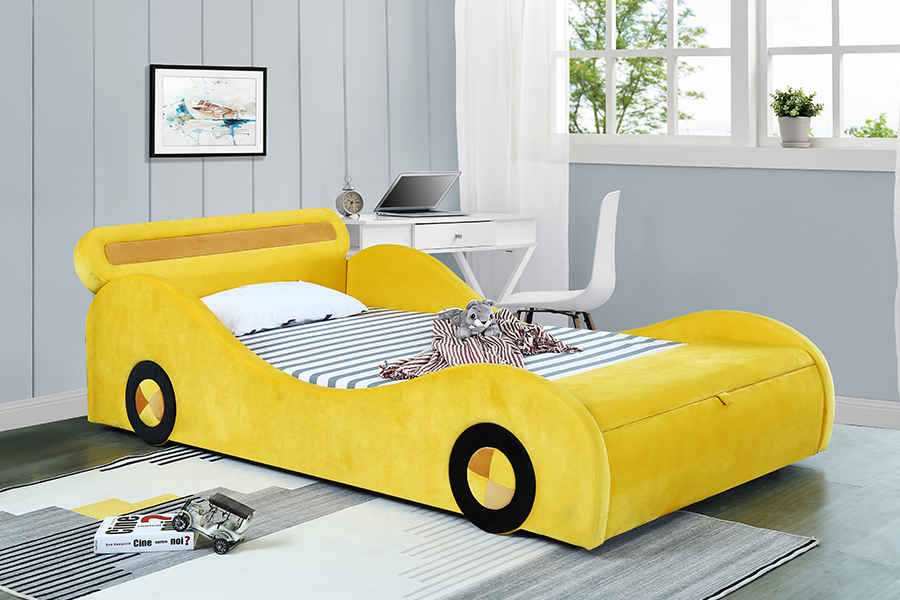 1421 Lits de Voiture Jaune frappants verse les enfants