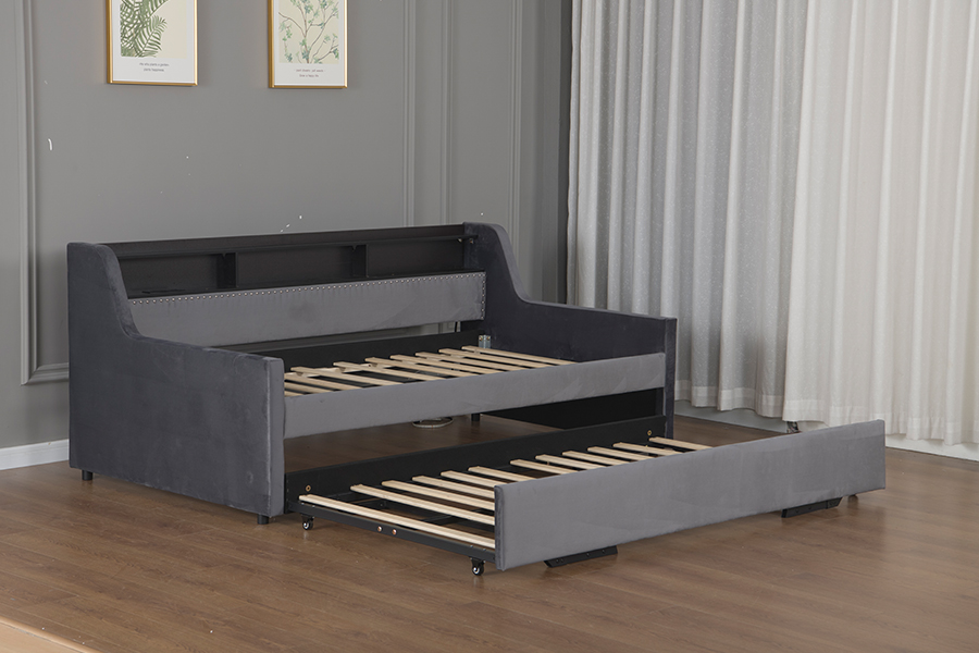4857-1U SOFA COUVERT DE TISSU EN VELOURS Doux à Gorgne