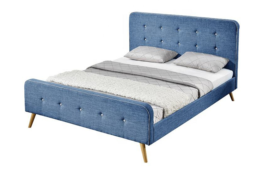 Cadre de lit en tissu de lin 1161, lit rembourré à haute durabilité