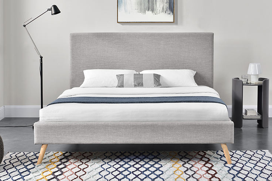 1281 Tête de lit simple en tissu Lit rembourré