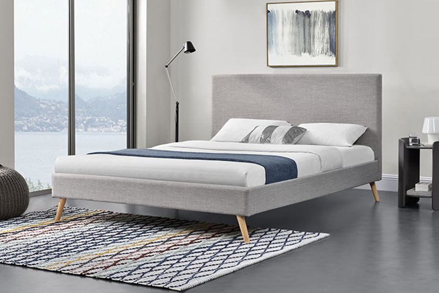 1281 Tête de lit simple en tissu Lit rembourré