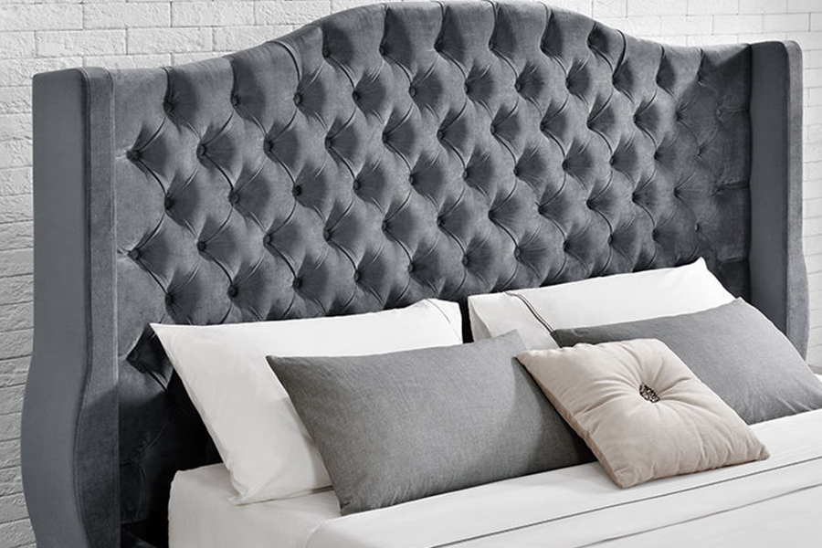 1268 Lit rembourré en tissu de style luxueux
