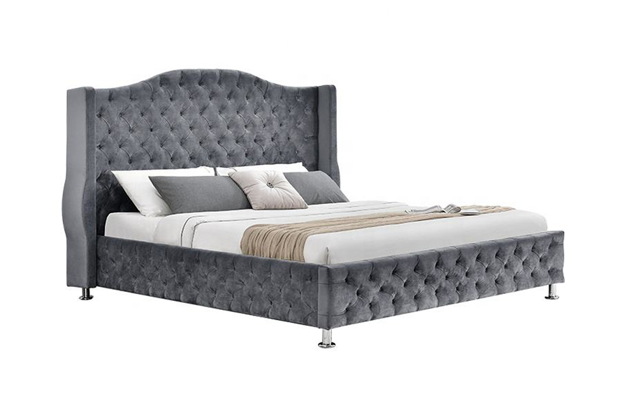 1268 Lit rembourré en tissu de style luxueux