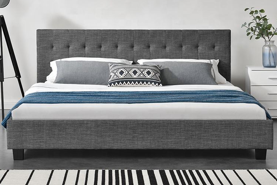1257 Lit rembourré de décoration de style panneau moderne