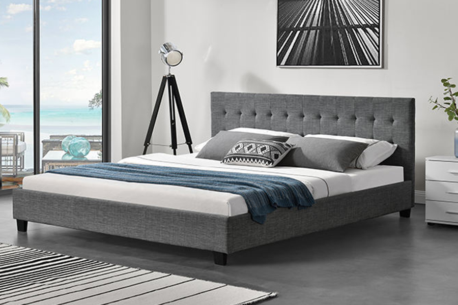 1257 Lit rembourré de décoration de style panneau moderne