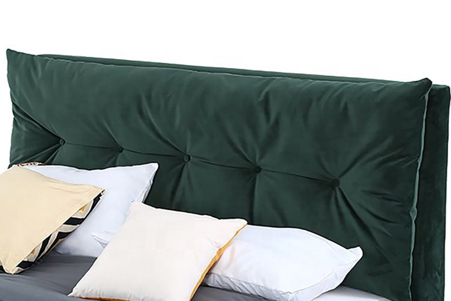 1392 Lit rembourré en tissu velours de style simple et moderne