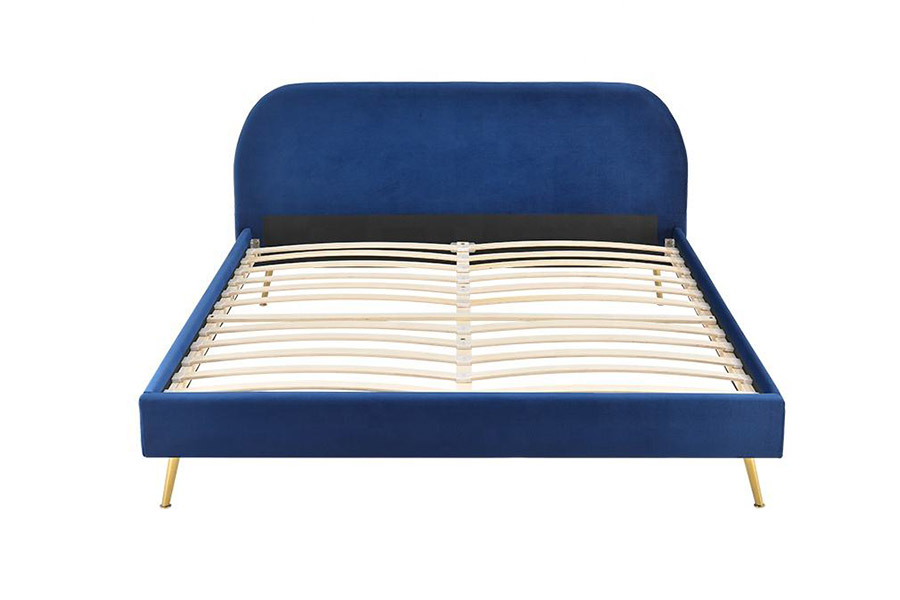 1358 Lit rembourré en tissu simple et élégant