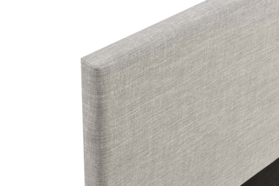 Lit rembourré en tissu de lin gris 1803, rembourrage doux