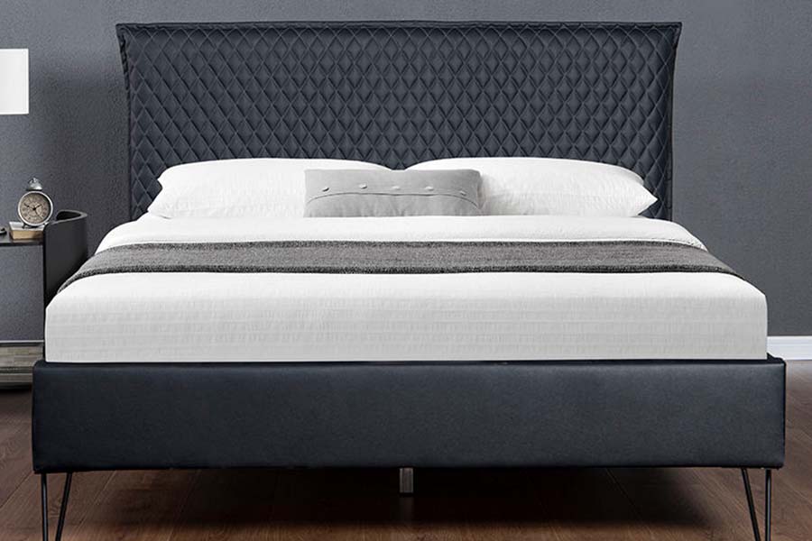 1664 Lit Bett en cuir Lit rembourré de style moderne