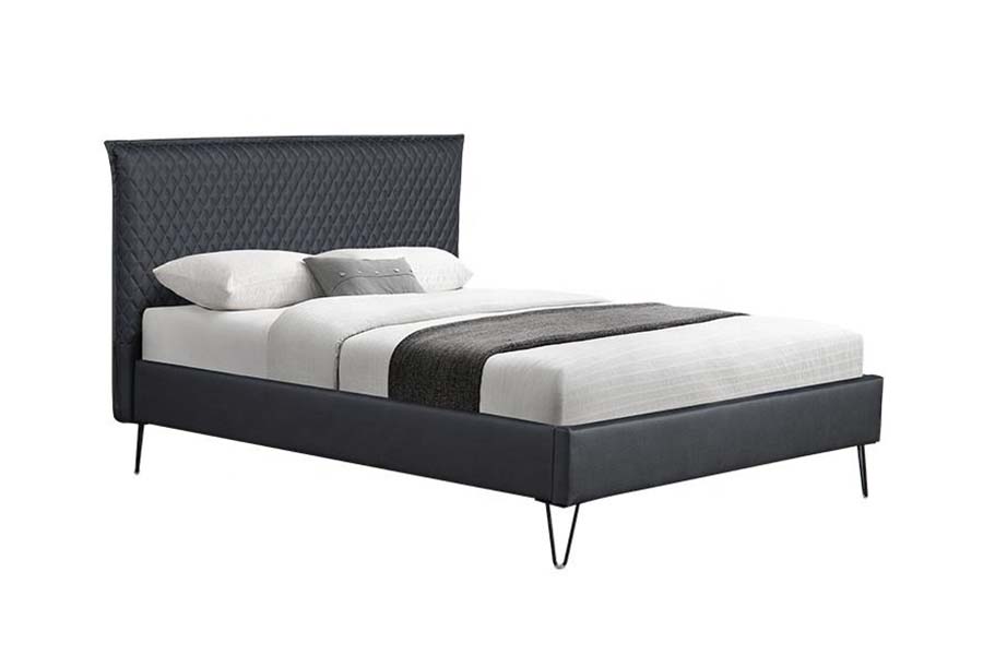 1664 Lit Bett en cuir Lit rembourré de style moderne