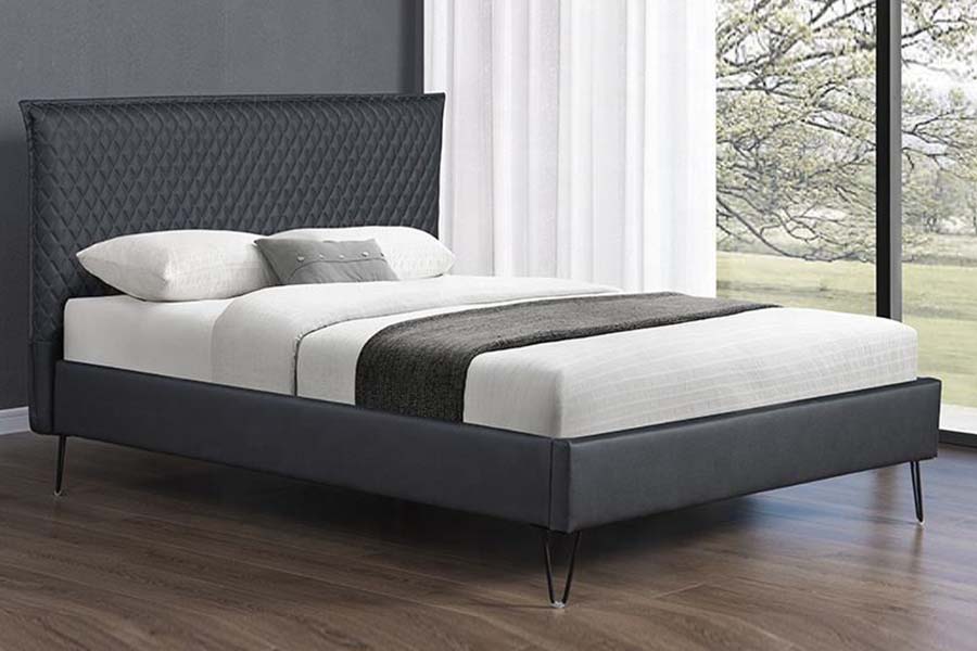 1664 Lit Bett en cuir Lit rembourré de style moderne