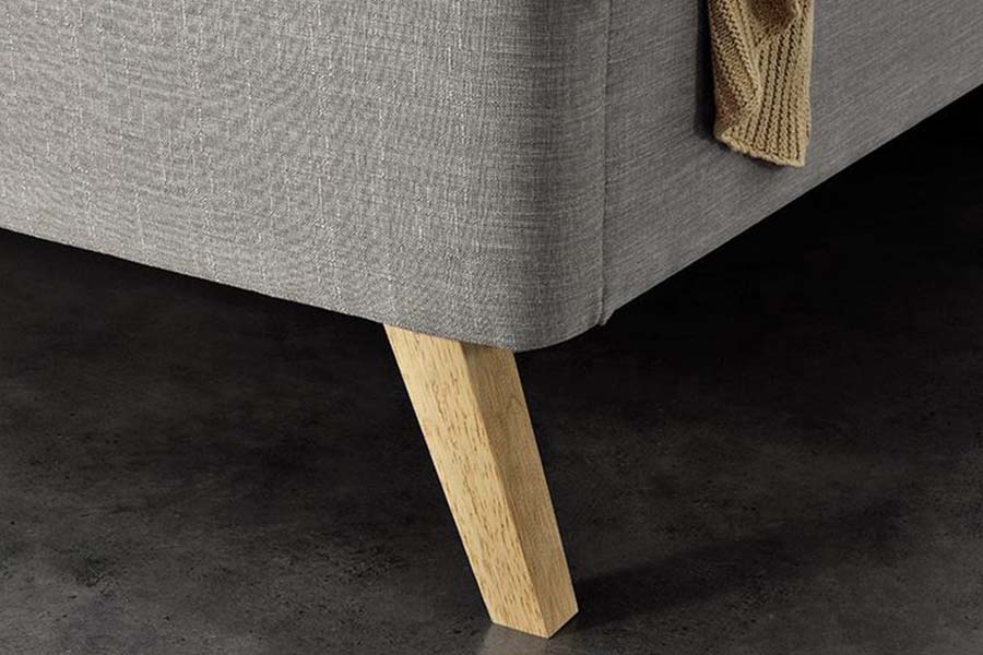 1525 Lit rembourré à rembourrage doux avec cadre en bois double taille