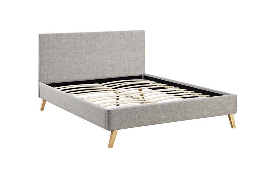 1525 Lit rembourré à rembourrage doux avec cadre en bois double taille