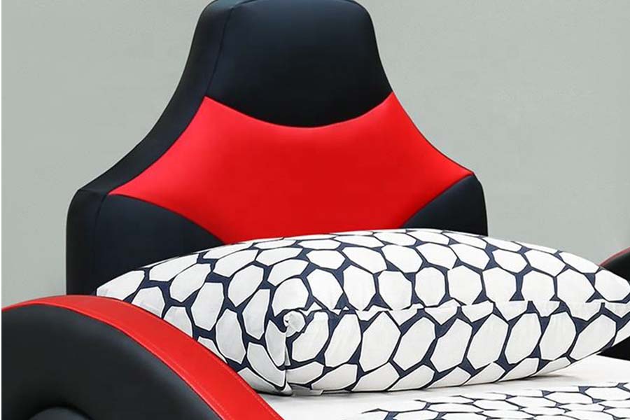 1510 Lits de voiture en cuir Cool Shape pour enfants