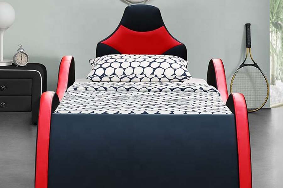 1510 Lits de voiture en cuir Cool Shape pour enfants