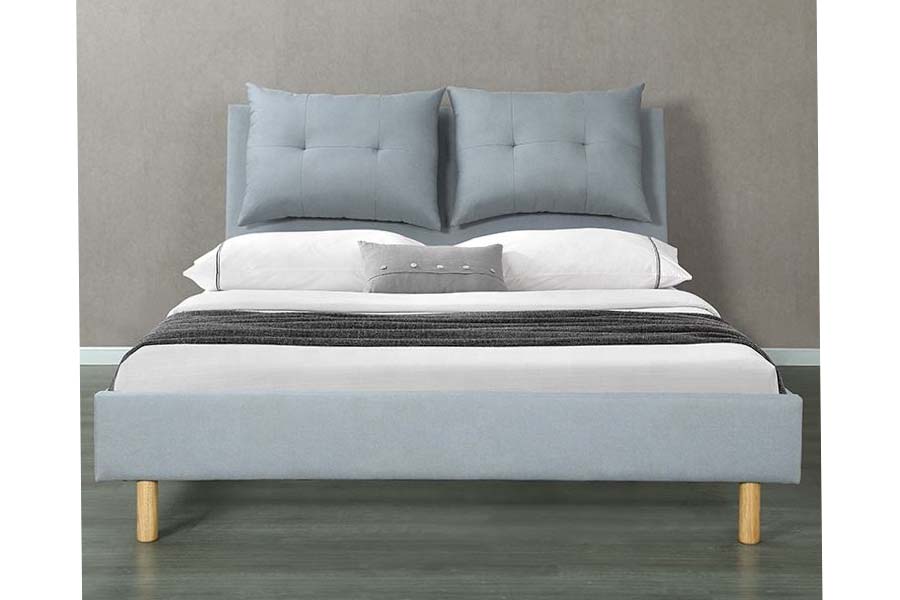 Lit rembourré au design moderne de style MDF avec cadre d'oreiller 1503