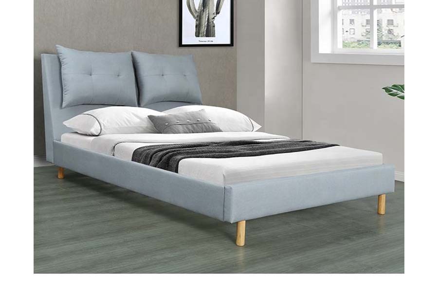 Lit rembourré au design moderne de style MDF avec cadre d'oreiller 1503
