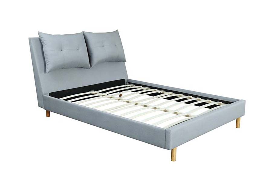 Lit rembourré au design moderne de style MDF avec cadre d'oreiller 1503