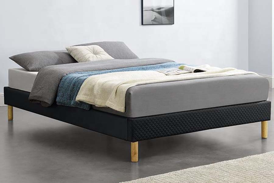 Lit haut 1469 avec lit rembourré en tissu PU