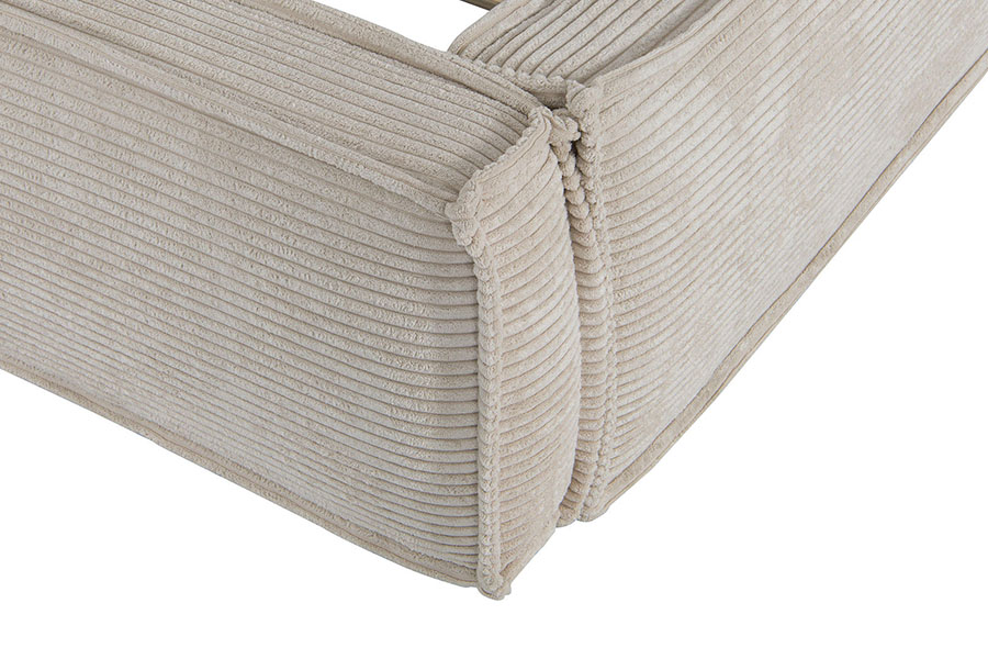 4213 Lit rembourré en tissu velours côtelé design tofu