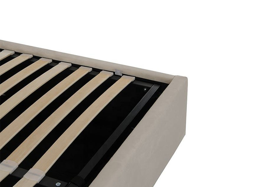 Cadre de lit de rangement ottoman en velours de luxe léger 4088