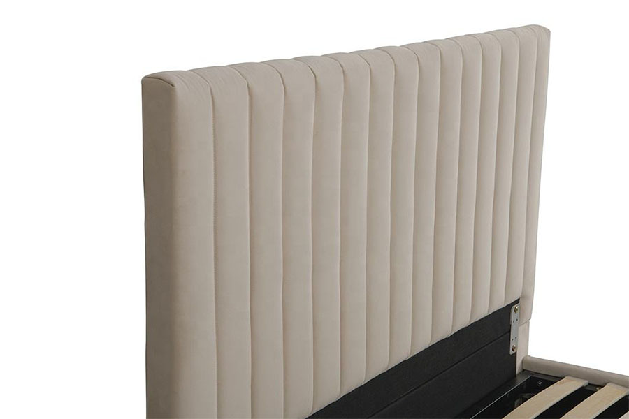 Cadre de lit de rangement ottoman en velours de luxe léger 4088