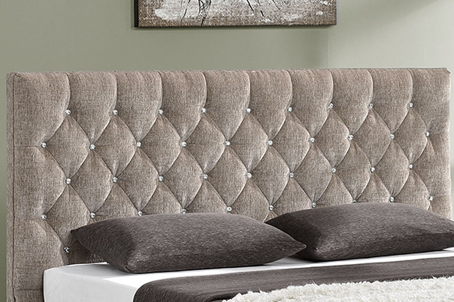 Cadre de lit capitonné de luxe avec rangement en velours pour très grand lit 1151G