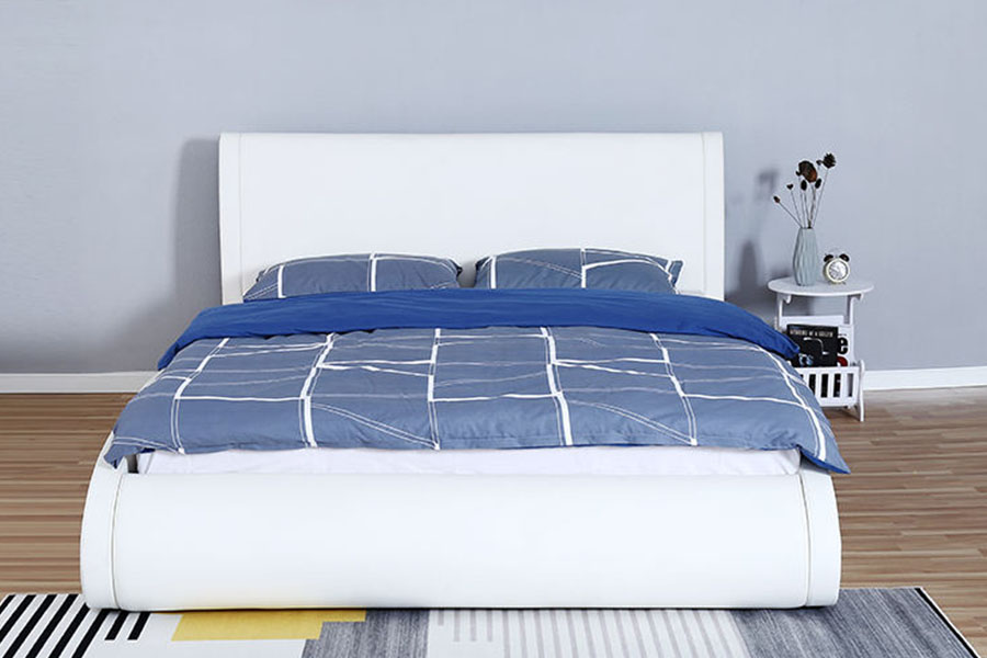 Cadre de lit de rangement pour chambre à coucher, en similicuir, à tête de lit souple, avec ascenseur à gaz, 1280G