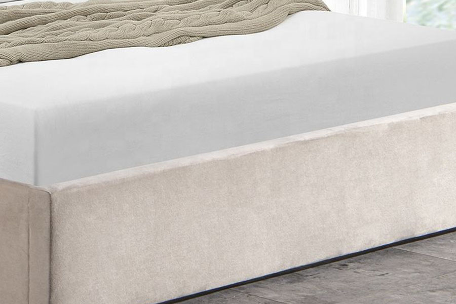 Cadre de lit de rangement rembourré Double Ottoman à tête de lit boutonnée en velours 1250G